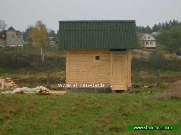 баня из строганного бруса